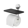 Geesa Opal Chrome 917224-02 toiletrolhouder met planchet chroom