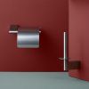 Pressalit Style PR10220 toiletrolhouder met klep geborsteld staal