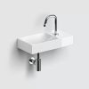 Clou Vale CL030316101R fountain 38x19cm with tap hole right glossy white ceramic