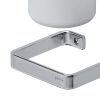 Geesa Frame 918811-02 toiletborstel met houder (witte borstelkop) chroom/ wit