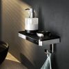 Geesa Frame 918816-02-06 zeepdispenser 200 ml met planchet en handdoekhaak chroom/ zwart