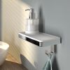 Geesa Frame 918816-02 zeepdispenser 200 ml met planchet en handdoekhaak chroom/ wit