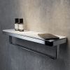 Geesa Frame 918853-02-420 handdoekrek met planchet chroom/ wit