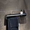 Geesa Rahmen 918854-02-06-630 Ablag mit Handtuchhalter und Duschkorb 63 cm chrom/ schwarz
