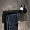 Geesa Rahmen 918854-06-630 Ablag mit Handtuchhalter und Duschkorb 63 cm schwarz