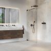 Geesa Opal Brushed Metal Black 917202-09 glashouder met glas zwart metaal geborsteld