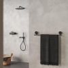 Geesa Opal Brushed Metal Black 917207-09-45 handdoekrek 45 cm zwart metaal geborsteld