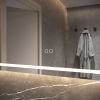 Phantom Mirrors Serie 005 005.100.70 ovaal rechte LED spiegel, 100x70 cm met directe en indirecte led rondom