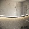 Phantom Mirrors Serie 009 009.100.65 Deens ovale LED spiegel op zwart frame, 100x65 cm met directe en indirecte led rondom