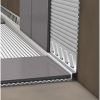 Blanke Aqua Keil Wand 8462856080R afsluitprofiel 1480x8x32mm rechts mat zwart