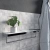 Geesa Frame 918853-02-420 handdoekrek met planchet chroom/ wit