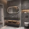 Phantom Mirrors Serie 005 005.100.70 ovaal rechte LED spiegel, 100x70 cm met directe en indirecte led rondom