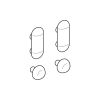 Geberit 598048000 set buffers voor toiletzitting rond en ovaal