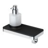 Geesa Frame 918816-02-06 zeepdispenser 200 ml met planchet en handdoekhaak chroom/ zwart