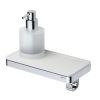 Geesa Frame 918816-02 zeepdispenser 200 ml met planchet en handdoekhaak chroom/ wit