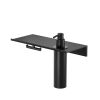 Geesa Leev 918216-06-280 Shelf 28 cm with towel hook and soap dispenser 200ml black