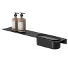 Geesa Leev 918220-06-600 shelf 60 cm with shower basket 22.5 cm black