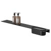 Geesa Leev 918220-06-800 shelf 80 cm with shower basket 22.5 cm black