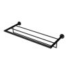 Geesa Nemox Black 916552-06 handdoekrek met planchet 60 cm mat zwart