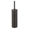 Geesa Nemox Brushed Metal Black 916511-09 toiletborstelhouder (witte borstelkop) zwart metaal geborsteld