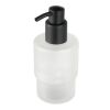 Geesa Shift Black - Nemox Black - Opal Black - Topaz Black - Frame Black 91224710 zeepdispenser 200 ml zwart/ gesatineerd glas