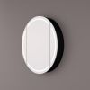 Hipp Design SPK 81080 luxury round mirror cabinet in matt black with LED track all around 80x13cm