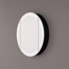 Hipp Design SPK 81100 luxury round mirror cabinet in matt black with LED track all around 100x13cm