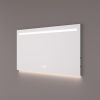 Hipp Design SPV 5010 spiegel 80x70cm met 1 horizontale LED baan, digitale klok, indirecte verlichting onder en spiegelverwarming