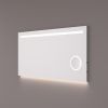 Hipp Design SPV 6050 spiegel met horizontale LED baan, vergrootspiegel en indirecte LED verlichting onder 160x70x3cm