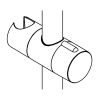 HSK Shower & Co! E98508-14-68 glijstuk t.b.v. RS Slim shower-set mat zwart