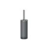 Inda Claire A7114BCR04 toiletborstelhouder met gerookt schaaltje chroom/ fumé glas