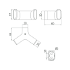 Inda Claire A7120BCR dubbele kledinghaak chroom