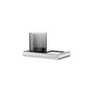 Inda Claire A7178BCR21 glashouder met zeepschaal chroom/ gesatineerd glas