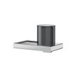 Inda Claire A7178CCR04 zeepdispenser met hendel chroom/ fumé glas