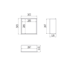Inda MY Secret A80100ST inbouwnis 305x305mm mat seta