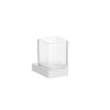 Inda Indissima A88100WM21 bekerhouder met glazen beker mat wit/ gesatineerd glas