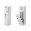 Inda MY Secret A8085BWM inbouwnis met toiletrolhouder en hygiënische douche190x660mm mat wit