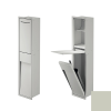 Inda MY Secret A8085CCE inbouwnis met toiletrolhouder en toiletborstelgarnituur 190x860mm mat cemento