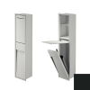 Inda MY Secret A8085CNE inbouwnis met toiletrolhouder en toiletborstelgarnituur 190x860mm mat zwart