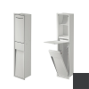 Inda MY Secret A8085DGF inbouwnis met toiletrolhouder en hygiënische douche 190x860mm mat grafite