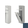 Inda MY Secret A8086ABD inbouwnis met toiletrolhouder en toiletborstelgarnituur 190x660mm mat blu denim