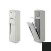 Inda MY Secret A8086ANE inbouwnis met toiletrolhouder en toiletborstelgarnituur 190x660mm mat zwart