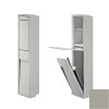 Inda MY Secret A8086CST inbouwnis met toiletrolhouder en toiletborstelgarnituur 190x860mm mat seta