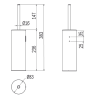 Inda MY Way AV414AAL toiletborstelgarnituur chroom
