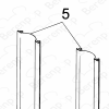 HSK Favorit / Prima E60077 Vertikaldichtung (pro Stück) für 2-teilige oder 3-teilige Wannenfaltwand, weiß