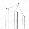 HSK Favorit / Prima E60077 Vertikaldichtung (pro Stück) für 2-teilige oder 3-teilige Wannenfaltwand, weiß