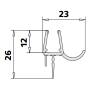 Kermi 2534104 spatwaterdichting 1 x 98,5cm - 6mm