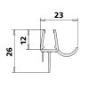 Kermi 2534113 set spatwaterdichtingen 2 x 98,5cm - 6mm