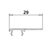 Kermi 2534973 glasafdichting verticaal links 200cm