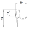 Kermi 2534981 set spatwaterdichtingen 2 x 98,5cm - 5mm